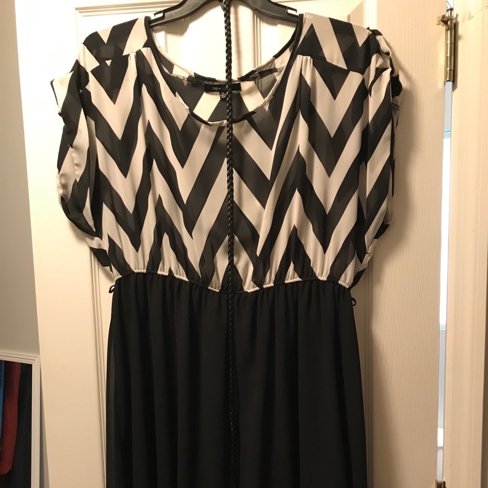 White/Black Chevron Dress